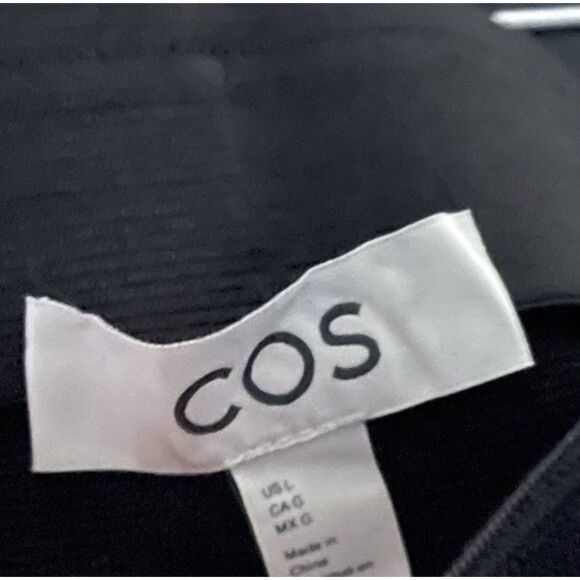 Cos Black Milano Knit Pants Trousers SZ Large Wool Blend Pull On Career Wear - Picture 4 of 4